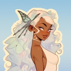 Melanin Ice Fairy Sticker Die Cut