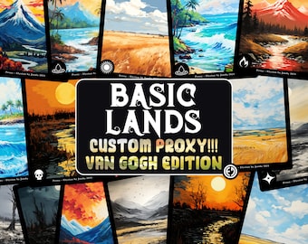Proxy Basic Lands 12 Pack - Van Gogh Serie (Custom Proxy)