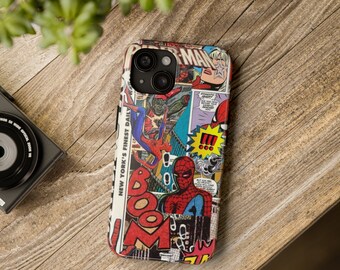 Spider-Man comic phone case, aesthetic phone case,vintage phone case