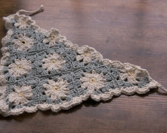 Pattern Only - Handmade Daisy Granny Square Bandana Pattern