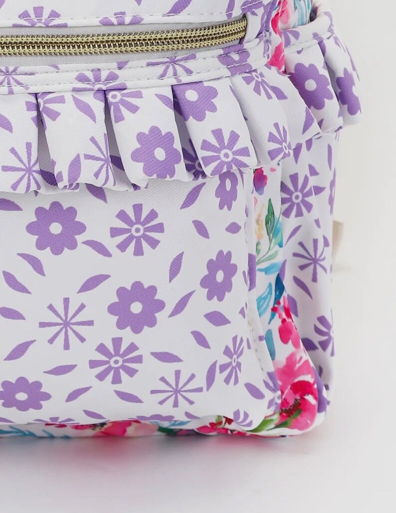 Pink Ruffled Backpack Hot Pink Flower Girls Ruffle Backpack - Etsy