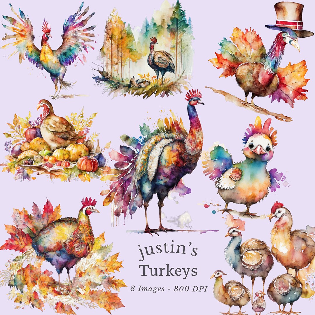 Turkey Svg Color Turkey SVG Turkey Clipart Turkeys SVG Thanksgiving SVG Fall - Etsy UK