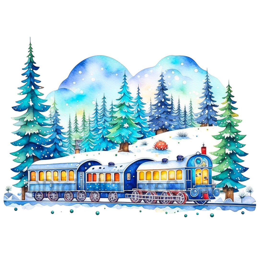 Train SVG Christmas Svg Christmas Png Santa Png Train Clipart Digital