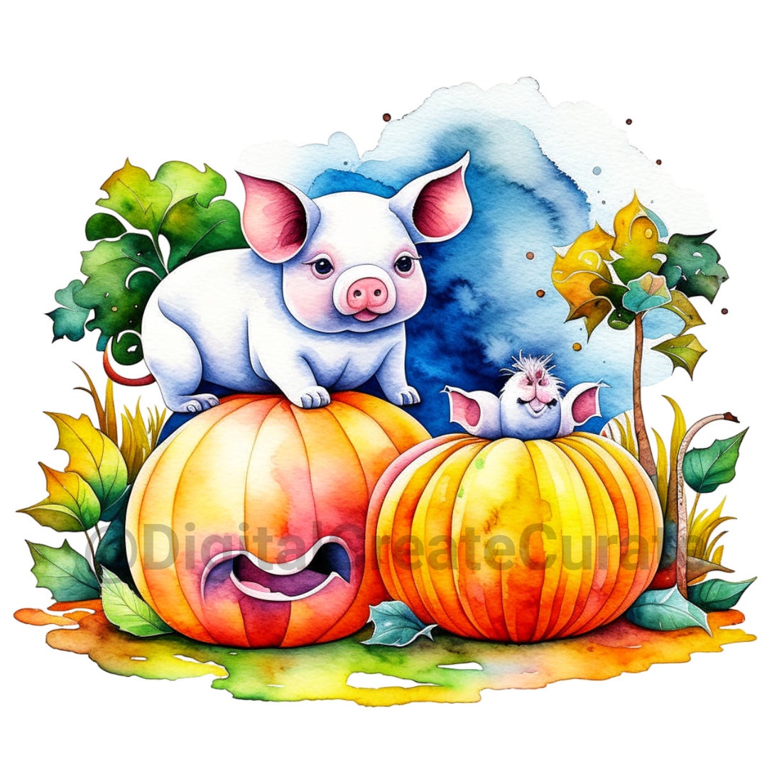 Pig Svg Pumpkin Svg Pigs Svg Pig Clipart Animal Svg Files for - Etsy ...