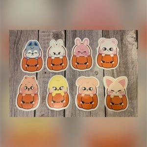 Stray Kids SKZOO Halloween Stickers |Waterproof Stickers| (Wolf Chan, Lee Bit, Dwaekki, Jiniret, Han Quokka, BbokAri, PuppyM, FoxI.Ny)