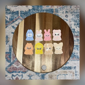 Stray Kids SKZOO Cozy Stickers |Waterproof Stickers| (Wolf Chan, Lee Bit, Dwaekki, Jiniret, Han Quokka, BbokAri, PuppyM, FoxI.Ny)