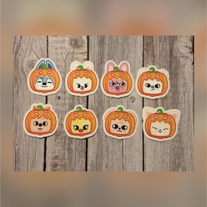 Stray Kids SKZOO Pumkin Stickers |Waterproof Stickers| (Wolf Chan, Lee Bit, Dwaekki, Jiniret, Han Quokka, BbokAri, PuppyM, FoxI.Ny)