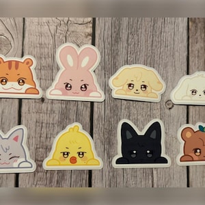 Pegatinas de vinilo impermeables de ATEEZ ANITEEZ Peeker/Atiny