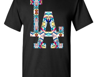 Colorful LA Block Letters T-Shirt - Wear the Vibrant Spirit of Los Angeles