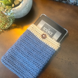 Handmade Crochet Kindle Sleeve, Crochet Kindle Case
