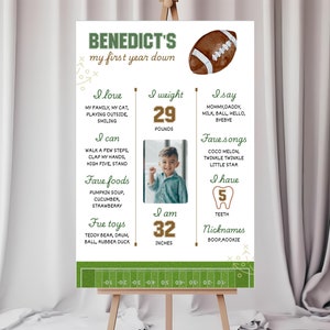 First Year Down Theme One Year Milestone | First Birthday | Baby Board