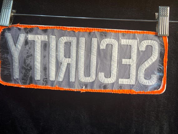 Large SECURITY Patch – Embroidered Black & White … - image 2