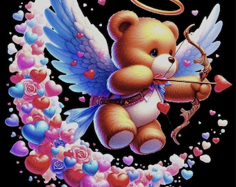 Paquete de más de 12 DTF PNG de San Valentín Arte romántico de semitonos de amor para DTG Lindas parejas Gráficos de impresión a pedido de calidad superior de alta resolución