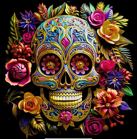 Hand Drawn Colorful Wpap Skull Pop Art Style Design SVG