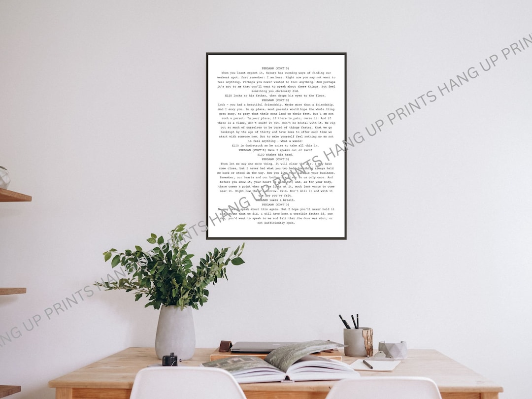 Call Me By Your Name Screenplay