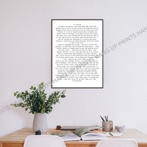 Oh Captain My Captain Dead Poets Society Screenplay Wall Art | Movie Quote Print | Minimalist Wall Print | Wall Art | Digital Print
