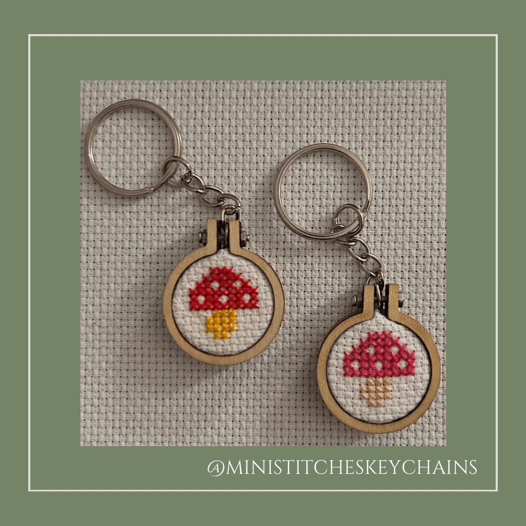 Cross stitch best sale keychain