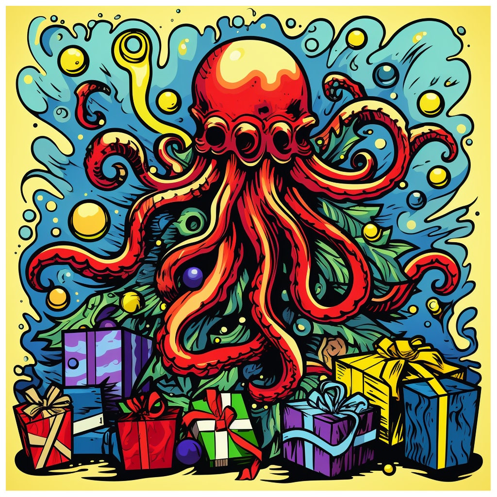 Cthulhu Christmas Cards Pack of 10 - Etsy