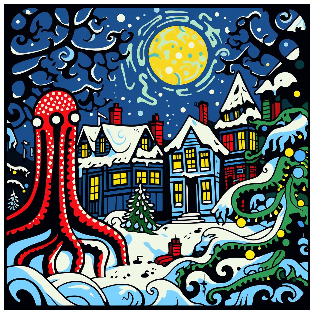Cthulhu Christmas Cards Pack of 10 - Etsy