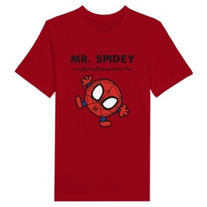 Mr. Spidey - T-shirt Spider-Man et Mr Men T-shirt premium unisexe à col rond