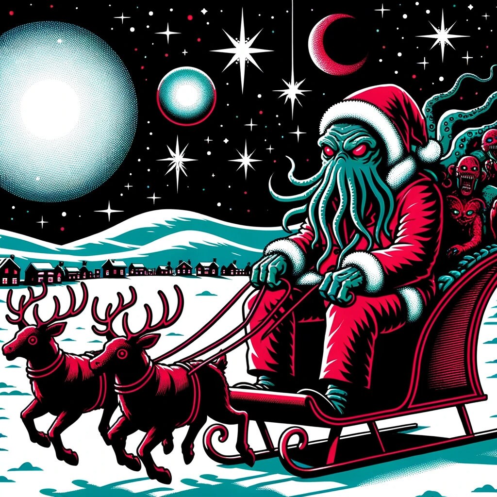 Cthulhu Christmas Cards Pack of 10 - Etsy