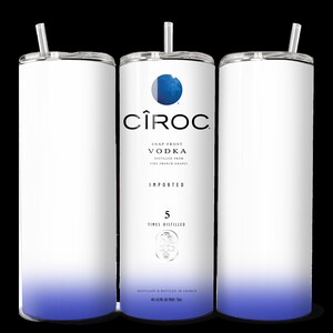 Ciroc Vodka Tumbler Wrap Bundle, Ciroc Bundle, 20oz Skinny Sublimation Tumbler, Instant Download Beer Beverage Alcoholic Drink