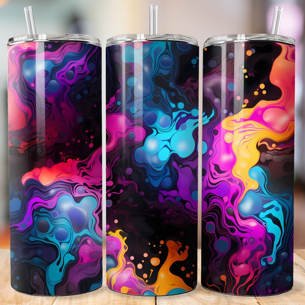 10x Psychedelic Festival Tumbler Wrap 10-in-1 Bundle, 20oz Sublimation Designs Skinny Tumbler, 9.3x8.2 Surprise Gift, Rainbow Color | Art