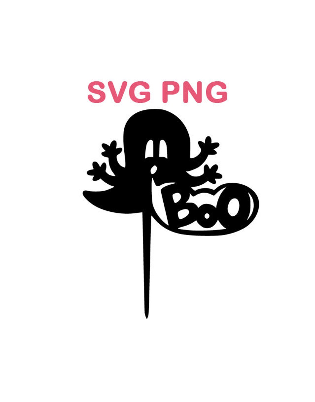 Halloween Cake Topper Svg Boo Halloween Cake Topper Ghost Etsy