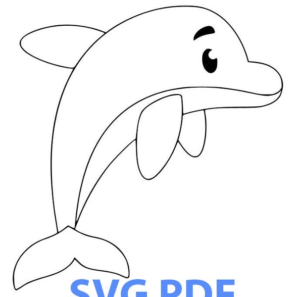 SVG PDF Digital Sewing Pattern Dolphin, Dolphin Plotter and Laser Criciut, Brother sdx, Silhouette, digitalfile.