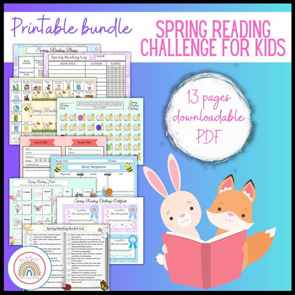 Spring Break Reading Challenge 13 Page downloadable PDF