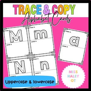 Schede dell'alfabeto Trace & Copy: apprendimento pratico delle lettere! Perfette per la sabbiera o per i centri mattutini