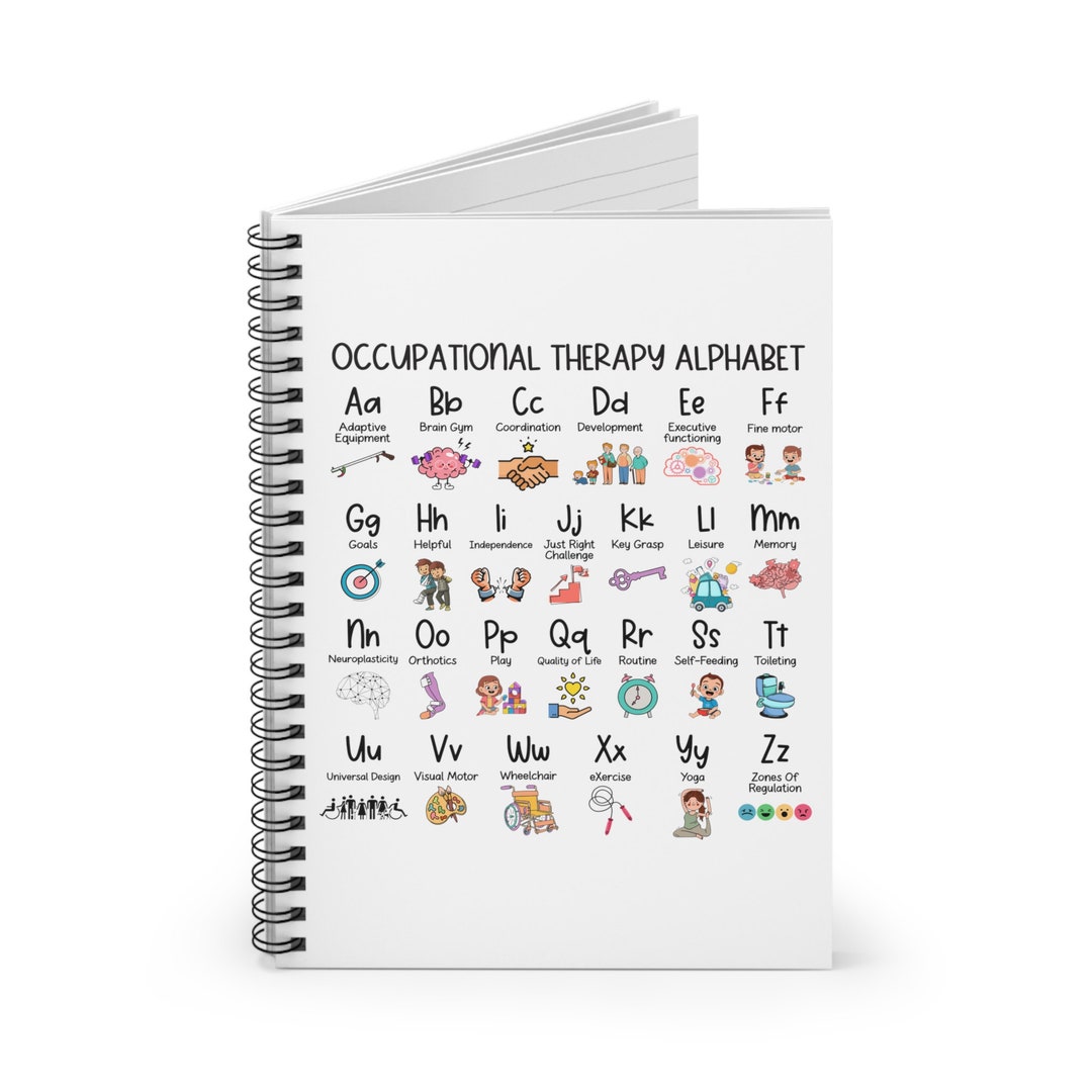 Occupational Therapy Alphabet Occupational Therapist Spiral - Etsy