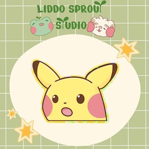 Shocked Pikachu Holographic Sticker