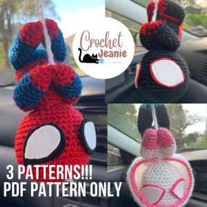Bundel met haakpatronen – Hanging Spider-Man, Miles Morales en Spider-Gwen