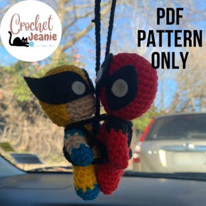 PDF Crochet Patterns – Hanging Deadpool and Wolverine