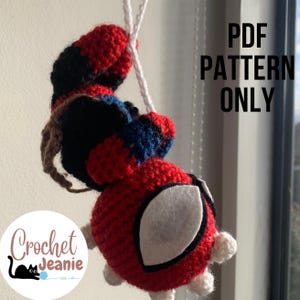 Hanging Spider-Punk Crochet Pattern – DIY Plush Ornament