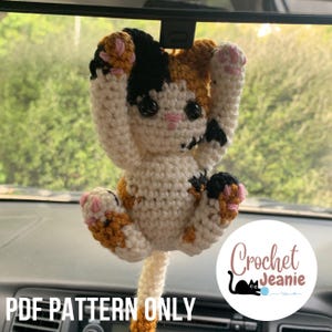 Patroon amigurumi kat – gehaakt pluche – Makkelijk zelf te maken autodecoratie (pdf)
