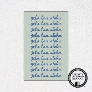 Zeta Tau Alpha Poster Set Set of 3, Custom Zeta Tau Alpha Prints ...