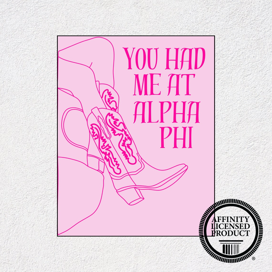 Alpha Phi Print Custom Alpha Phi Poster You Had Me at Alpha - Etsy