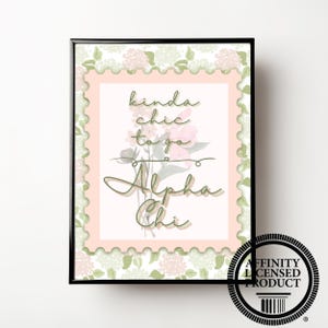 Un poco chic para ir Alpha Chi Print - Alpha Chi Omega Póster