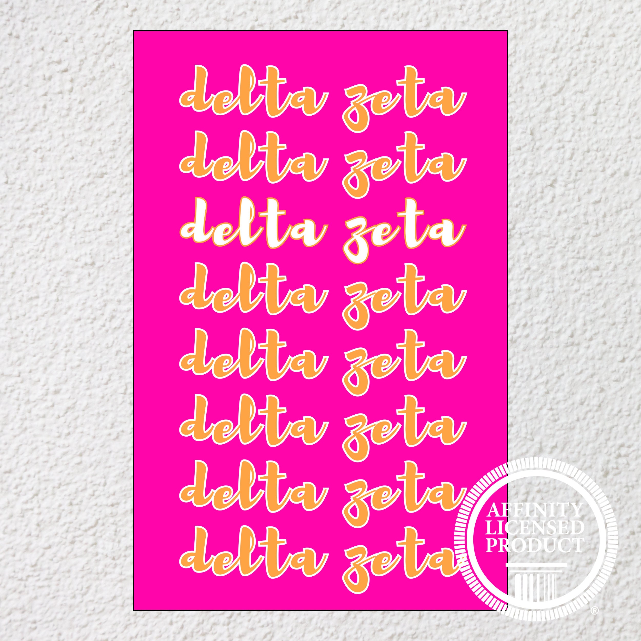 Delta Zeta Poster - Delta Zeta Wall Art, Delta Zeta Decor, Delta Zeta ...