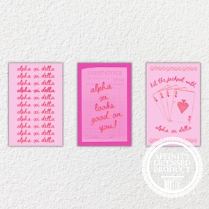 Alpha Xi Delta Print Set - Alpha Xi Delta Digital Download, Custom Alpha Xi Delta Merch Ideas, Custom Alpha Xi Delta Big/Little Gift Ideas