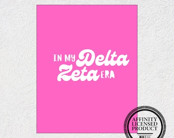 Delta Zeta Ära Poster - Delta Zeta Ära Print, Delta Zeta Wandkunst, Delta Zeta Merch, Delta Zeta Decor, Custom Sorority Eras Print, Custom DZ