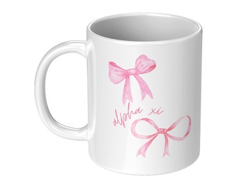 Alpha Xi Delta Coffee Mug - Alpha Xi Delta Merch Ideas, Custom Alpha Xi Delta Big/Little Basket Gift Ideas, Sorority Big/Little Basket Gifts