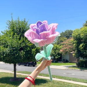 Big Floyd Roses With Light Made of Pipe Cleaners