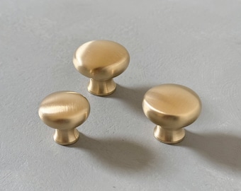 Solid brass mushroom round oval knobs HERIOT kitchen cabinet knobs handle high quality luxury handles
