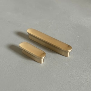 Unlacquered brass ALFORD handles for kitchen cabinets, drawers, furniture. Brushed brass handles gold handles antique brass handles