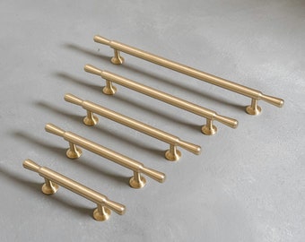 Unlacquered Solid Brass CHILTON cabinet Handle, Luxury Kitchen Hardware