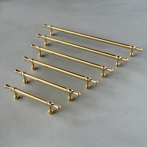 Solid Brass Cabinet CALLINGTON handles, Unlacquered Kitchen Handle