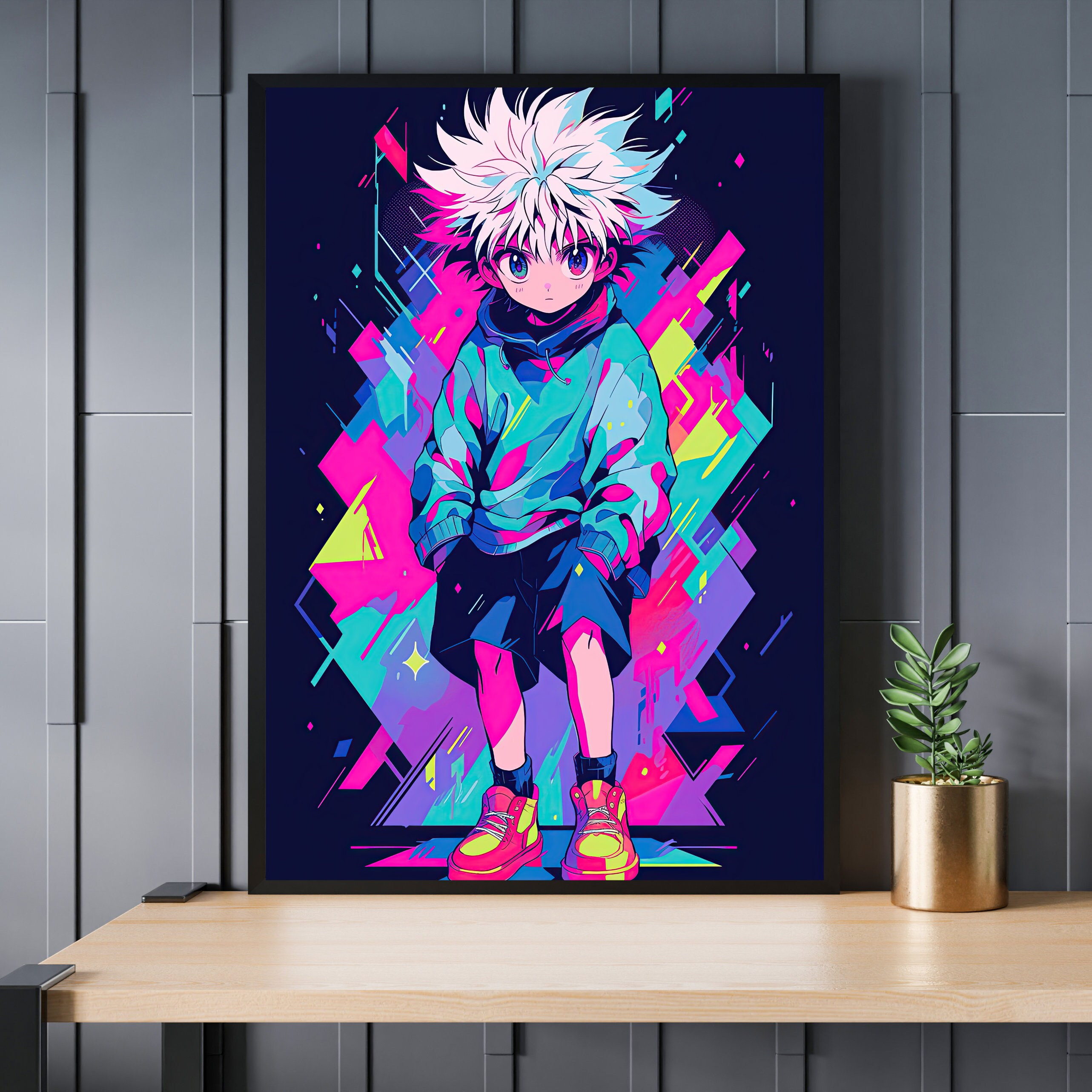 Hunter X Hunter Killua Zoldyck art prints online, buy art prints online,  prints for sale, art prints Shower Curtain by Favor Ama-Iruobe - Pixels